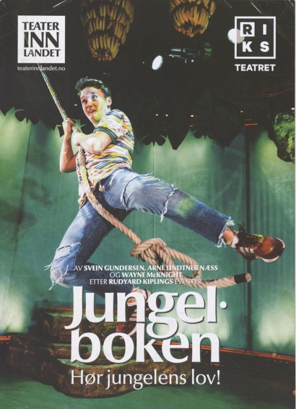 Performance program for Teater Innlandet and The Norwegian Touring Theatre's production The Jungle Book (2019)