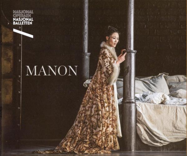 Forestillingsprogram for Den Norske Opera & Balletts produksjon Manon (2017). 