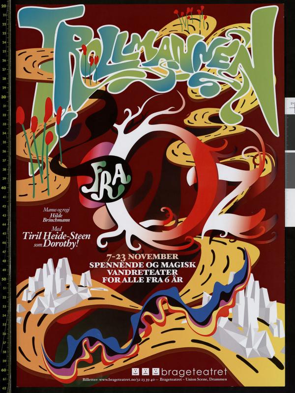 Program for Brageteatret's production The Wizard of Oz (2014)