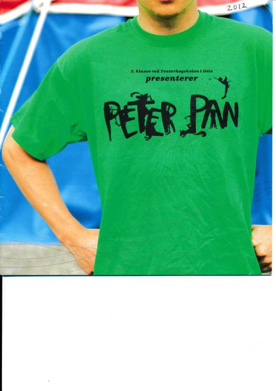 Program til Peter Pan (2012) sommerteater i Frognerparken