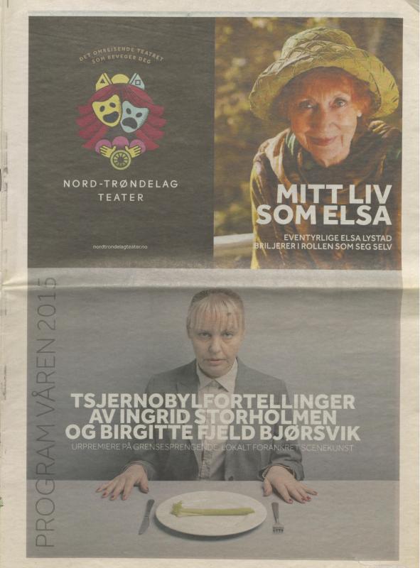 Sesongprogram for Nord-Trøndelag Teater vår 2015.