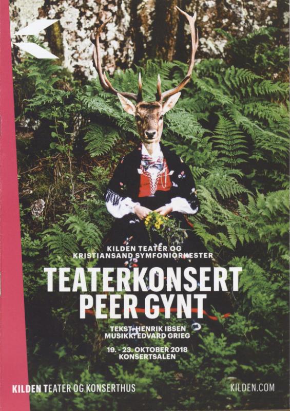 Forestillingsprogram for Kilden Teaters produksjon Teaterkonsert Peer Gynt (2018)