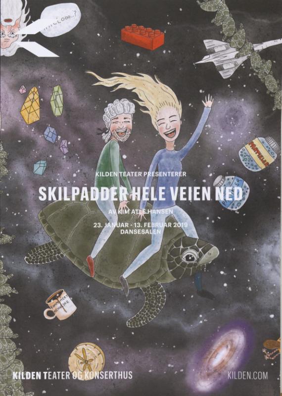 Forestillingsprogram for Kilden Teaters produksjon Skilpadder hele veien ned (2017)