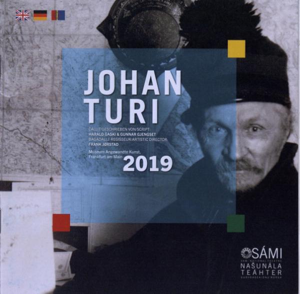 Forestillingsprogram for   Beaivváš Sámi Nášunálateáhters produksjon Johan Turi (2019) - Nypremiere