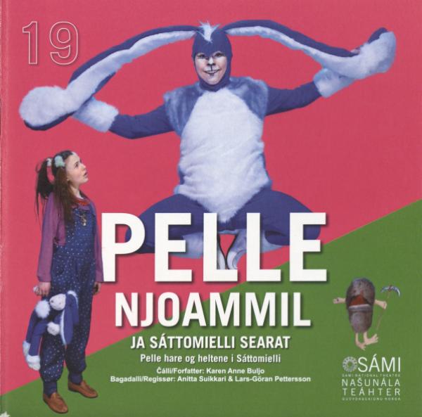 Forestillingsprogram for Beaivváš Sámi Našunálateáhters produksjon Pelle Njoammil - Pelle Hare (2019). 