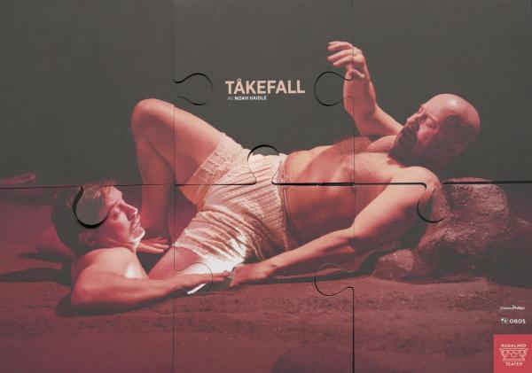 Forestillingsprogram til Rogaland Teaters produksjon Tåkefall (2024).