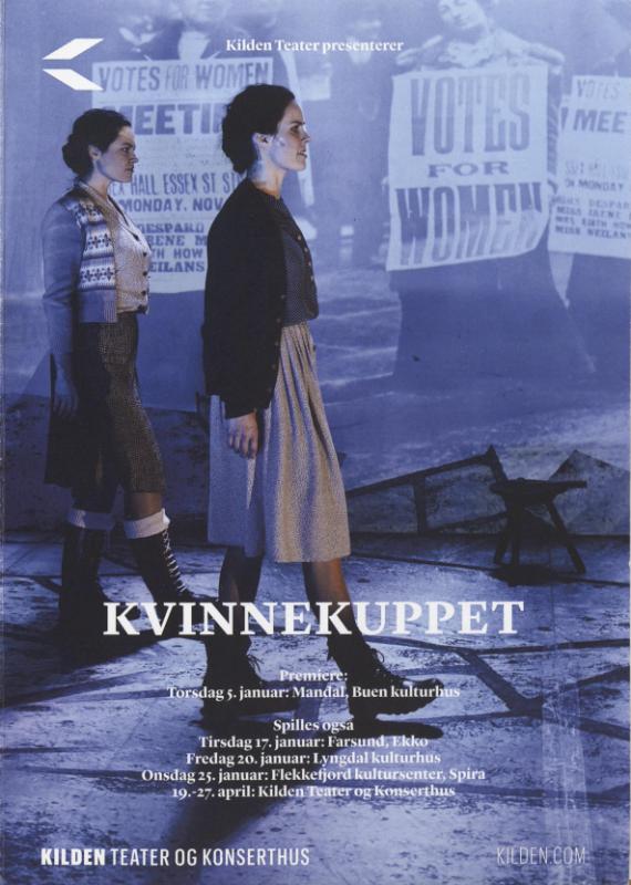 Forestillingsprogram for Kilden Teaters produksjon Kvinnekuppet (2017)