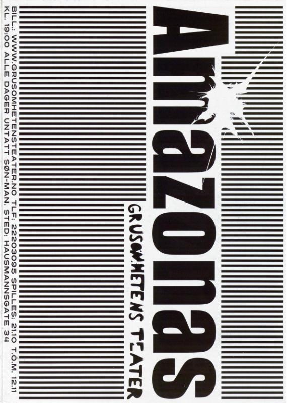 Program for Grusomhetens Teaters produksjon Amazonas (2011)