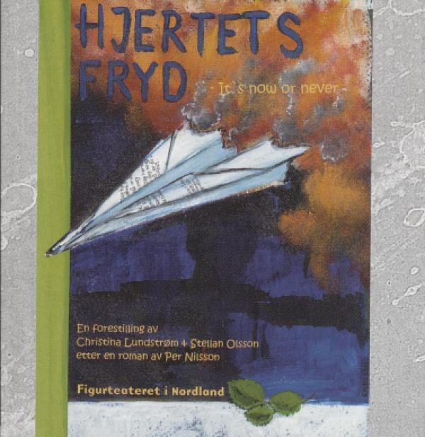 Program fra Figurteatret i Nordlands produksjon Hjertets Fryd (1999).