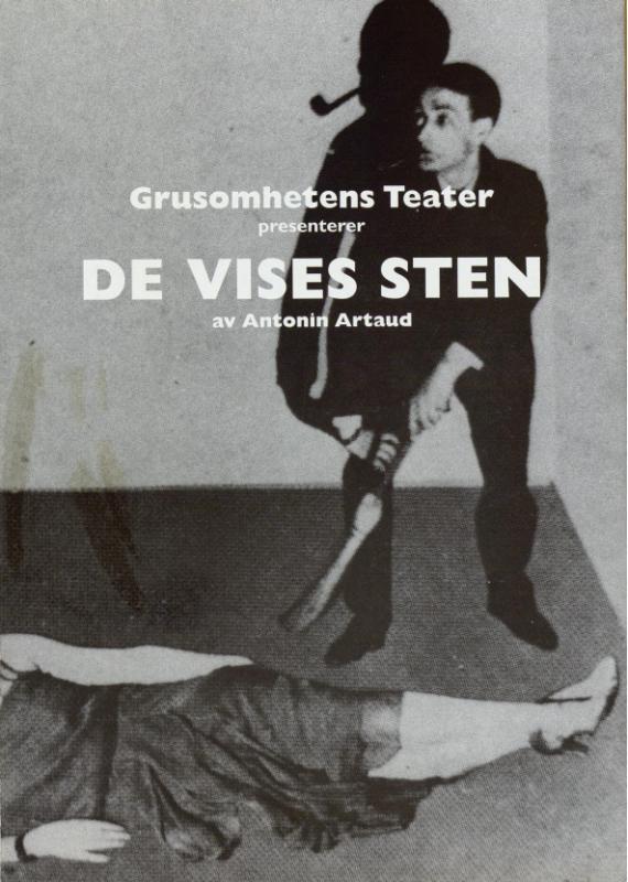 Program for Grusomhetens Teaters produksjon De Vises Sten (1997)